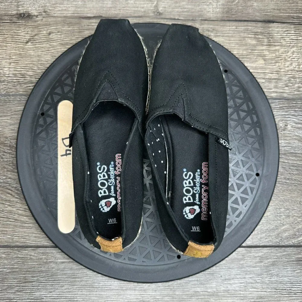 Skechers BOBS Breeze Womens  Size: US 6 Canvas Shoes Black 32719/BLK - Picture 7 of 8